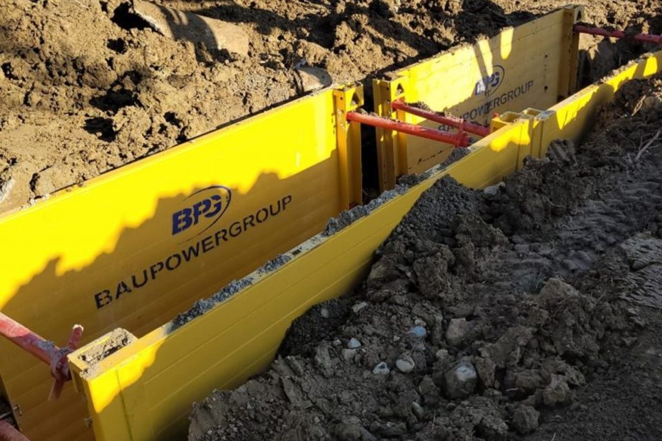 Blindage de fouilles pour chantiers